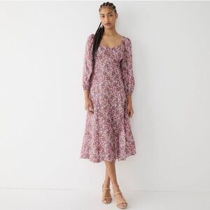 J. Crew Re-Imagined Sweetheart Floral Midi Dress